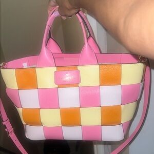 Kate Spade Vibrant Pink and Yellow Tote